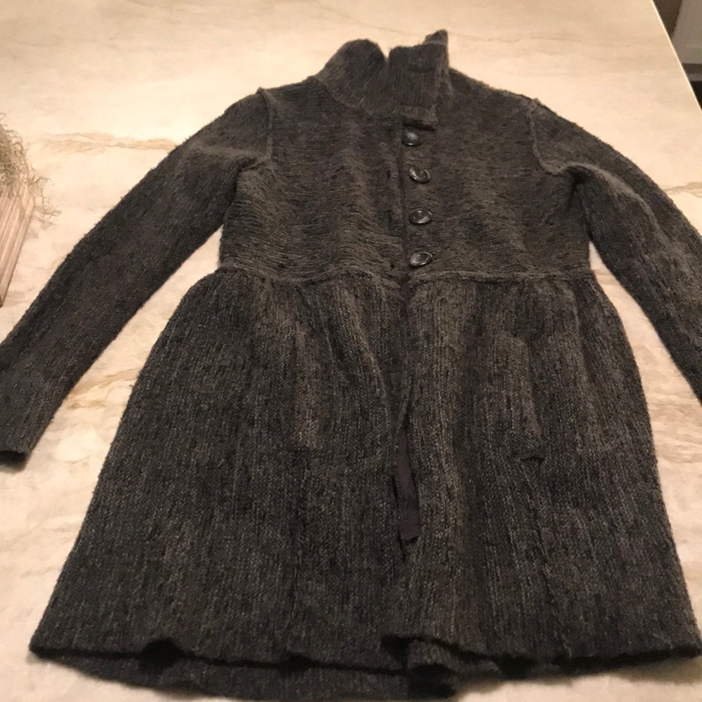 Free people dark grey sweater jacket small